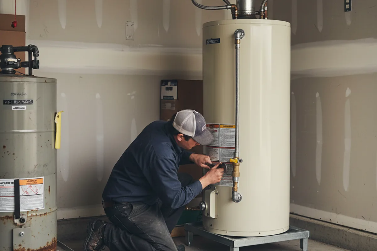 Water heater and shutoff valve replacement in Croton